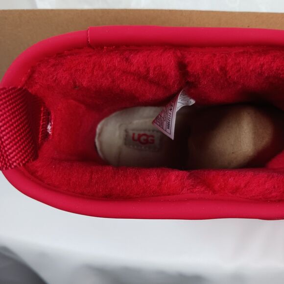 UGG Boots Kids Classic Clear Mini II Red Size 5 New In Box - Picture 15 of 15